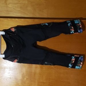 Calia By Carrie Underwood Sea Floral Capri Active Leggings Women's Size Medium